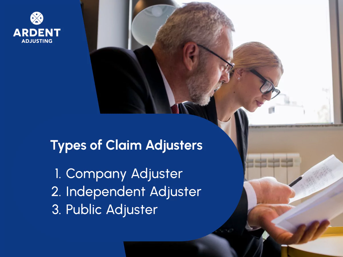 types of claim adjusters